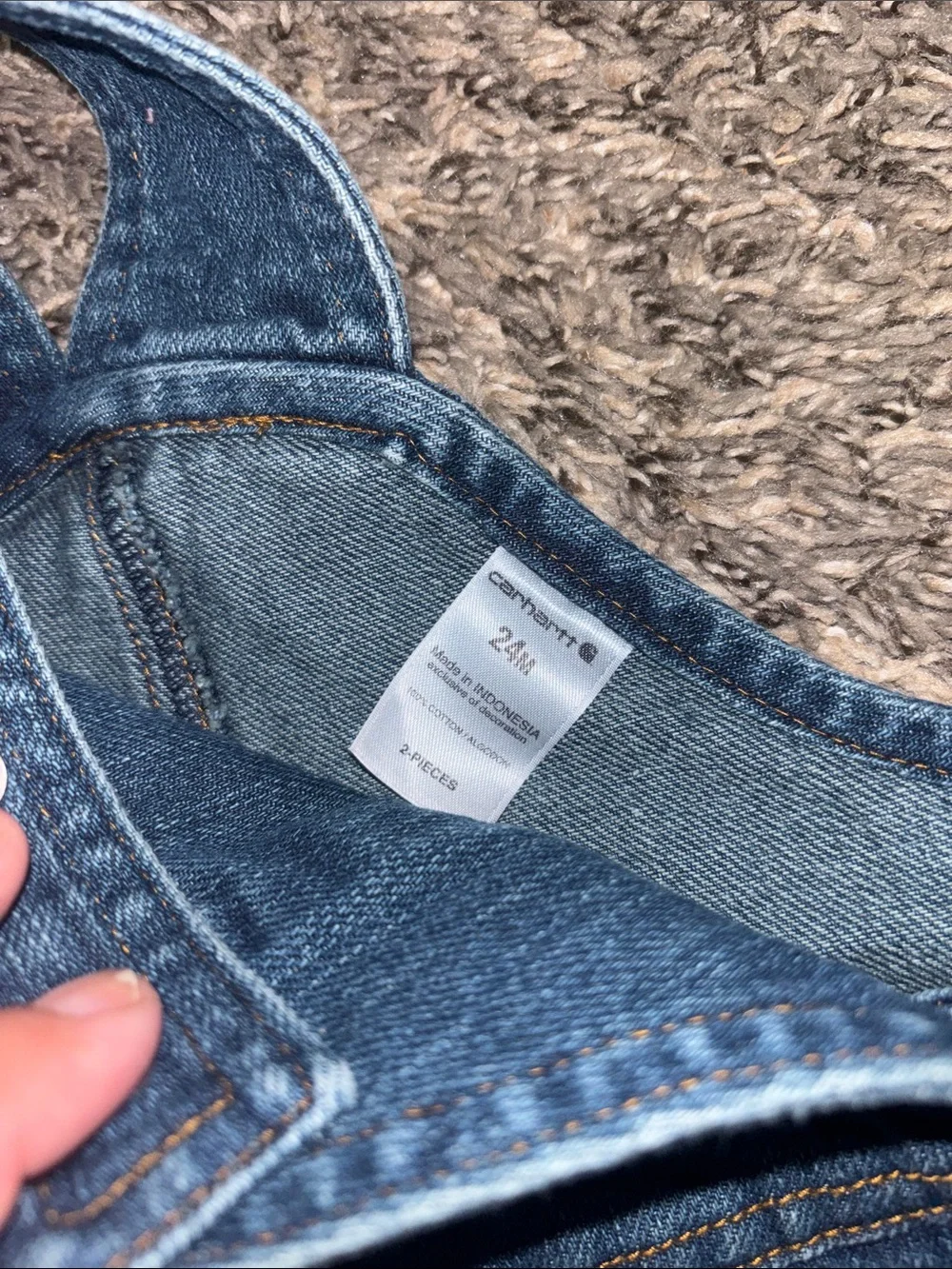 Carhartt 24 months Blue Denim Shortall Overalls (LIKE NEW)